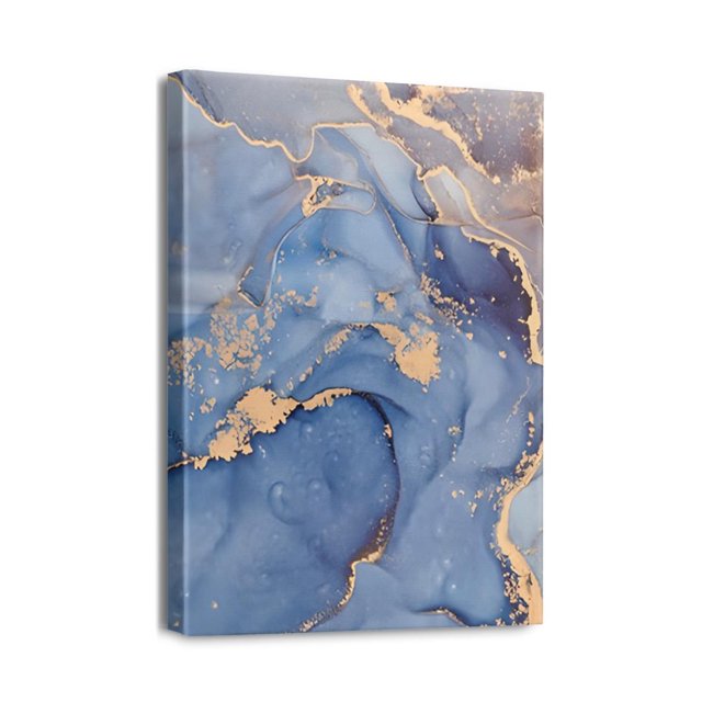 Transform Your Home Decor with Modern Stretched Marble Draw Artwork - 12x16 Inch