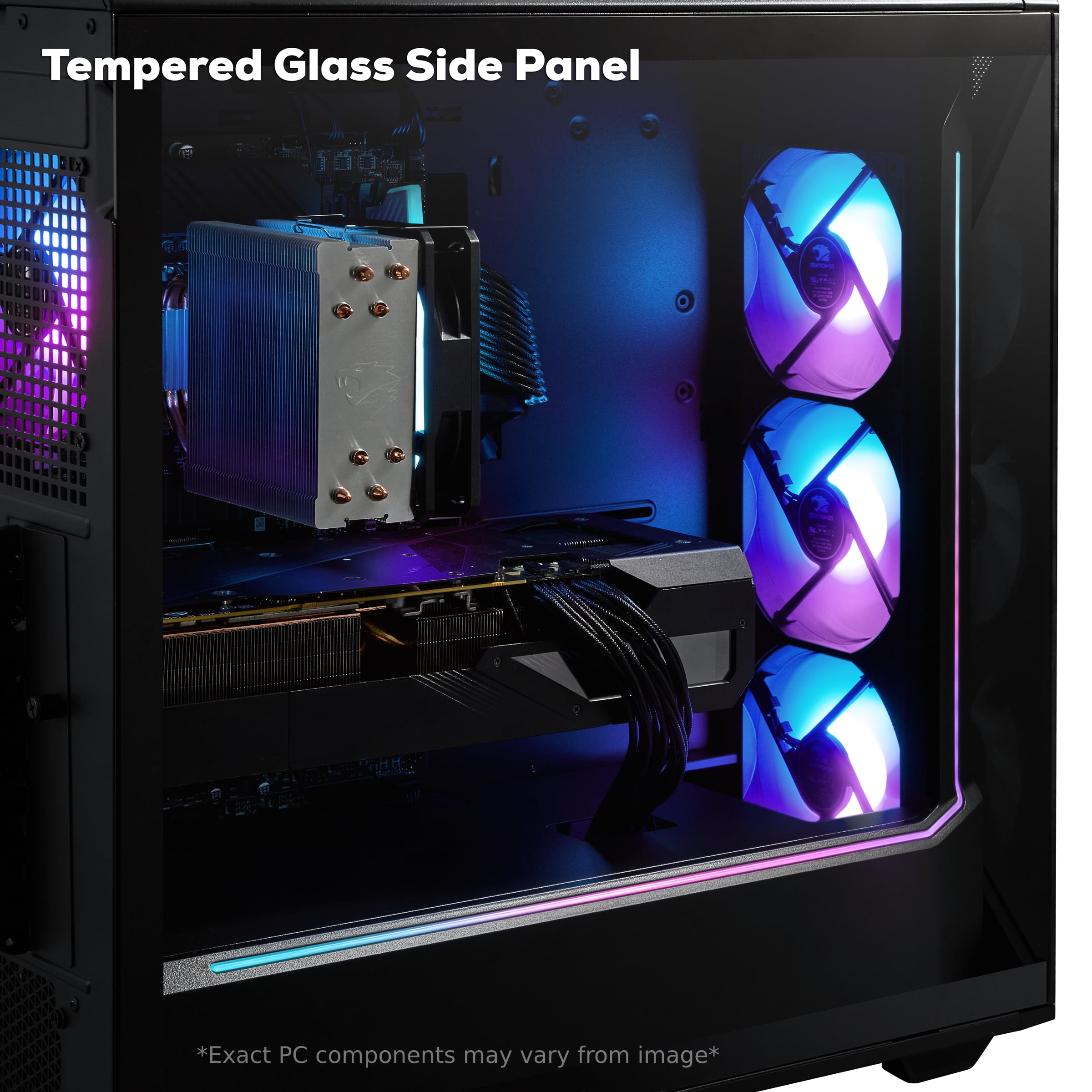 iBUYPOWER Slate Gaming PC Desktop Computer AMD Ryzen 7 7800X3D CPU, AMD Radeon RX 9070XT 16GB GPU, 32GB DDR5 RGB 5200MHz RAM, 1TB NVMe SSD, Windows 11 Home, Gamer Keyboard and Mouse - SBA7R97XT01