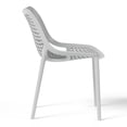 thumbnail image 6 of WestinTrends Playa Outdoor Stackable Modern Plastic Dining Chairs (Set of 2), Gray, 6 of 13
