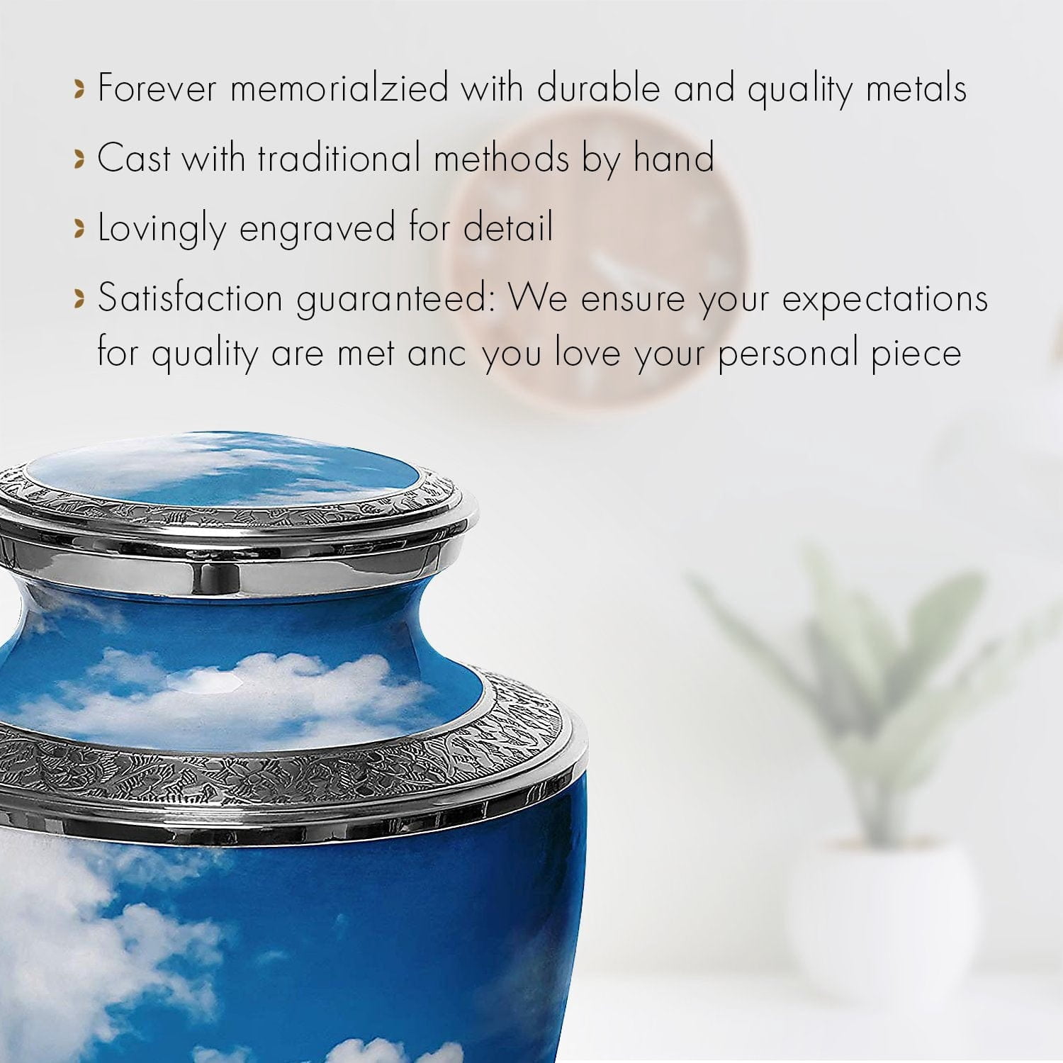 Heavenly Clouds Urns for Cremation Ashes Large Urn XL or Small Keepsake Urns for Human Ashes & Urns for Human Ashes for Home or Burial Small Urns for Human Ashes