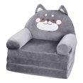 thumbnail image 1 of LKWLPD Sofá plegable para niños, sillón con respaldo, 2 en 1, abatible, para sala de estar, dormitorio, bonito sofá de felpa con dibujos animados para bebés, niños y niñas, sin relleno, 1 of 4