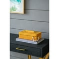 thumbnail image 6 of Orinoco Faux Leather Decorative Boxes - Set of 2 - Yellow, 6 of 10