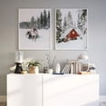 thumbnail image 4 of Póster estético de decoración navideña, carteles e impresiones de alce de bosque de invierno de Navidad, decoración nórdica para el hogar, arte de pared, pintura en lienzo, 4 of 4