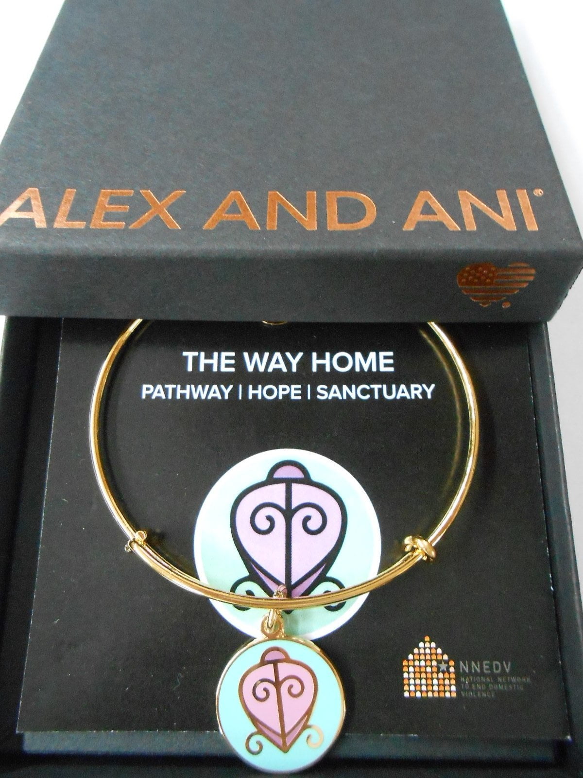 Alex and Ani Charity by Design The Way Home Expandable Gold-Tone Bangle  Bracelet