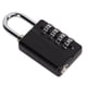 thumbnail image 4 of Luggage Lock, Locker Padlock Anti Rust Black For Garages For Gym For Travel, 4 of 8
