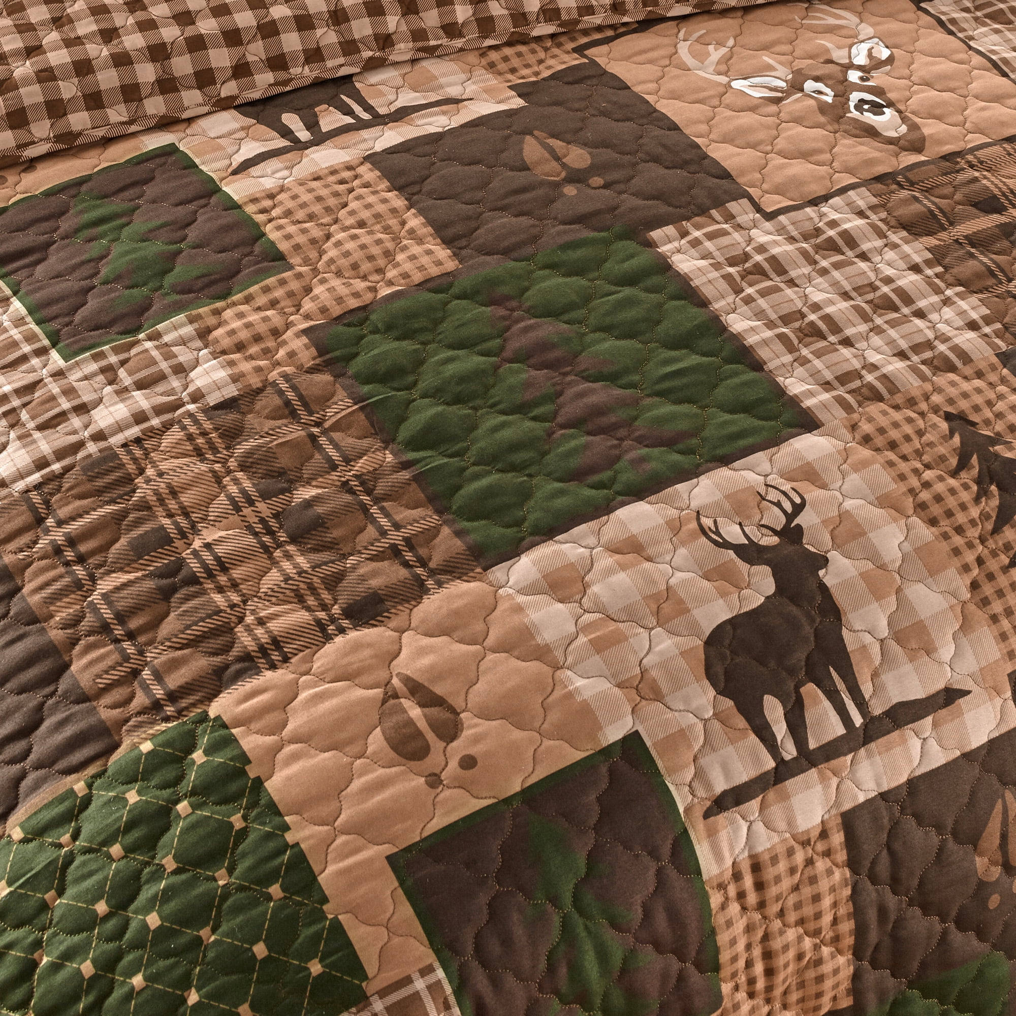 Your Lifestyle by Donna Sharp Green Forest by Donna Sharp 2PC Twin Rustic Lodge Quilt Set
