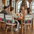 thumbnail image 5 of Merry Christmas Chair Covers Set of 6 Christmas Tree Winter Snowflake Retro Plaid Chair Back Covers Stretch Removable Washable Slipcovers Protector for Dining Room Kitchen Party Decor, 5 of 5