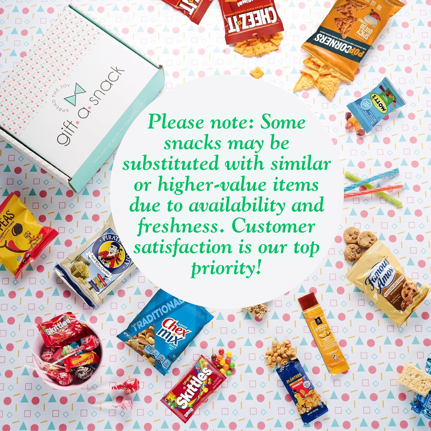 Gift A Snack Premium Snack Variety Pack Gift Box (42 Count) Chips, Cookies, Candy, Crackers - Snack Box Gift Basket