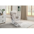 thumbnail image 2 of Suite Bebe Contempo Nursery Glider with Ottoman, White Wood and Latte Fabric, 2 of 8
