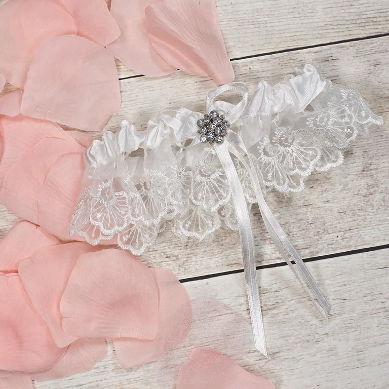 white garter belt wedding Amazon.com: EVAZEN Wedding Garter White Garters for Bride Bridal Lace Garter  for Women : Clothing, Shoes & Jewelry main image 1