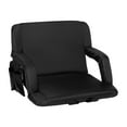 thumbnail image 2 of BizChair Extra Wide Black Lightweight Reclining Stadium Chair with Armrests, Padded Back & Seat with Dual Storage Pockets and Backpack Straps, 2 of 15