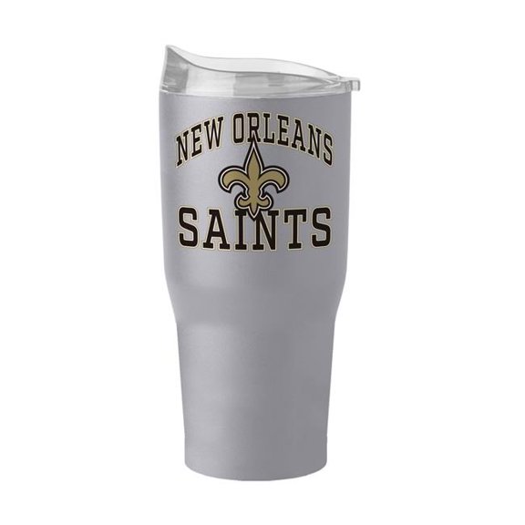 Logo Brands 620-S30PT-STN-42 Orleans Saints 30 oz Athletic Powder Coat Tumbler