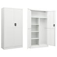 thumbnail image 1 of vidaXL Locker Cabinet White 90x40x180 cm Steel, 1 of 5