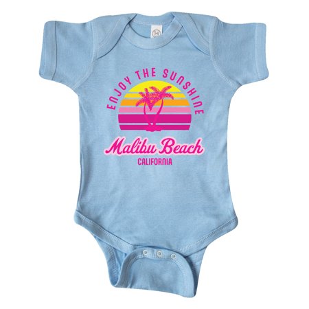

Inktastic Summer Enjoy the Sunshine Malibu Beach California in Pink Gift Baby Boy or Baby Girl Bodysuit