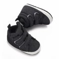 thumbnail image 5 of XQYLOS Toddler High Top Sneakers Soft Anti-Slip PU Leather Prewalker Crib Shoes Breathable Ankle Support Baby Boys Girls First Steps Cruising Footwear, 5 of 6