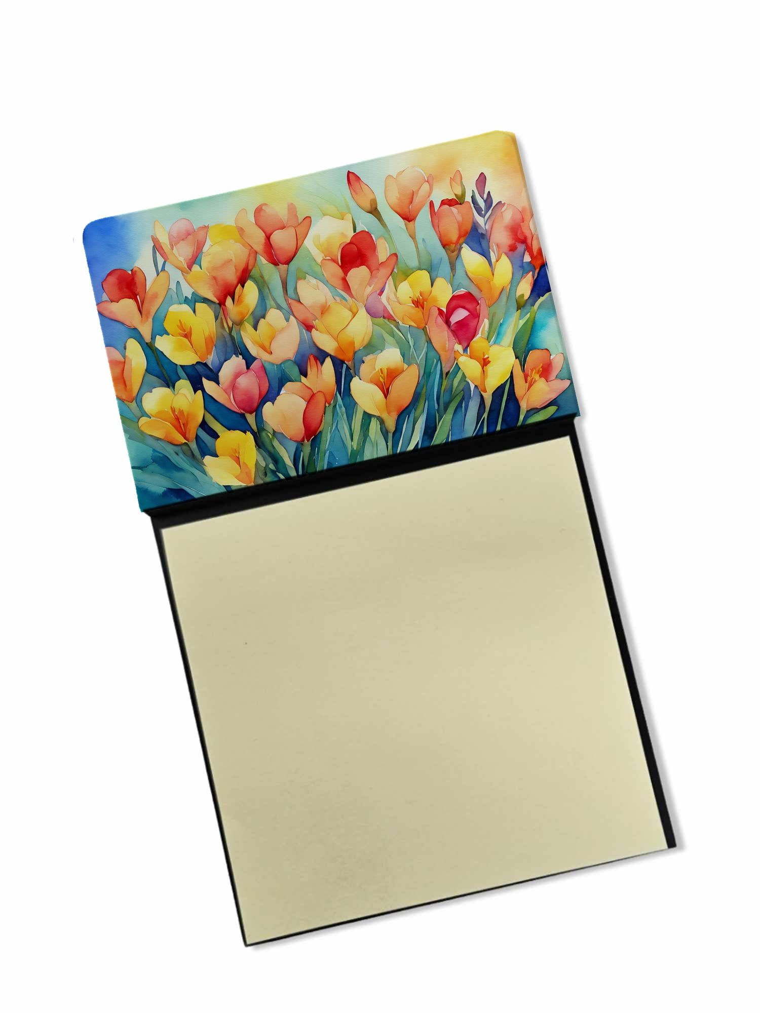 Orchids in Watercolor Sticky Note Holder 3.25 in x 5.25 in