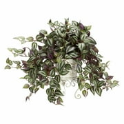 Nearly Natural 18in. Wandering Jew with Metal Planter Artificial Plant, Green