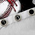 thumbnail image 4 of Erosebridal Red Bow Baseball Curtains Pack of 2 (42x84 Each), Sport Curtains Blackout for Girls and Boys, 4 of 6