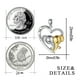 thumbnail image 3 of Collar con colgante de corazón y elefante en forma de letra, 3 of 8