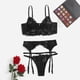 thumbnail image 2 of Sexy mujer encaje ahueca hacia fuera Babydoll ropa interior ropa de dormir íntima Tanga con liga conjunto de lencería Fridja  nalpqowj39123, 2 of 7