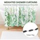 thumbnail image 4 of Cortina de ducha resistente al moho para habitaciones húmedas, 180 x 200 cm, cortinas florales verdes para ducha, impermeables, cortinas de ducha de baño de poliéster lavables con, 4 of 5