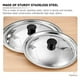 thumbnail image 5 of Tapa de sartén de acero inoxidable, tapa redonda para olla, tapa para sartén, tapa para olla de cocina, 5 of 8