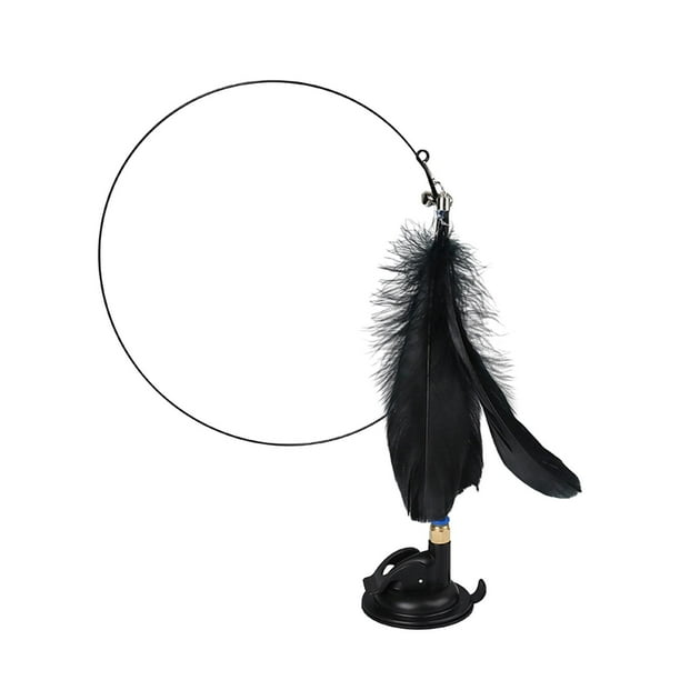 Juguetes de plumas para gatos, juguete interactivo para gatos de interior para saltar al aire libre negro Yuyangstore Avance del gato