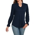 thumbnail image 3 of Anyjoin Women's Ruffle Puff Long Sleeve Tunic Tops Casual V-Neck Sweatshirts, 3 of 5