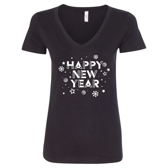 Inktastic Happy New Year Women's V-Neck T-Shirt