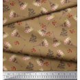 thumbnail image 3 of Soimoi Modal Satin Fabric Text,Floral & Eiffel Tower Architectural Printed Craft Fabric by the Yard 42 Inch Wide, 3 of 3
