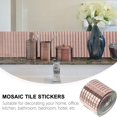 thumbnail image 4 of SelfAdhesive Mosaic Tiles Square Glass Mirror Mosaic Tiles Mirror Crystal Glass Tile Mosaic Wall Sticker DIY Accessory for DIY Craft Decoration Rose Gold, 4 of 8