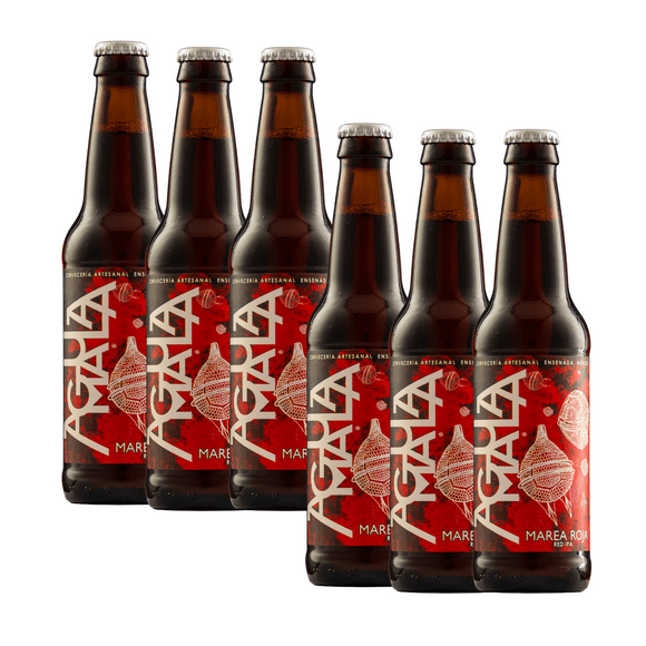 Six Pack Cerveza Agua Mala Marea Roja Red Ipa 355 Ml Agua Mala Red Ipa