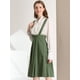 thumbnail image 4 of Vestido General de cintura Elástica con Tirantes Allegra K ejercito verde S, 4 of 6