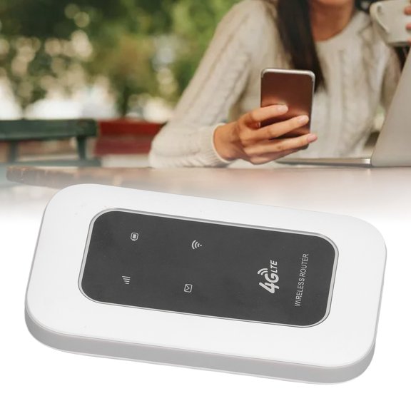Enrutador WiFi Móvil, Alta Velocidad 4G LTE WiFi Portátil 300 Mbps Compatible Con Conexión De 10 Dispositivos 2100 MAh Compacto Con Ranura Para Tarjeta SIM Para Teléfono