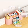 thumbnail image 3 of Organizador de escritorio Marbrasse con 3 cajones y 7 compartimentos, color rosa, 3 of 7