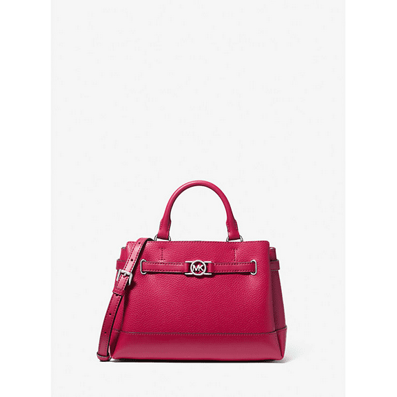 Michael Kors Outlet Reed Small Pebbled Leather Satchel - DK Raspberry