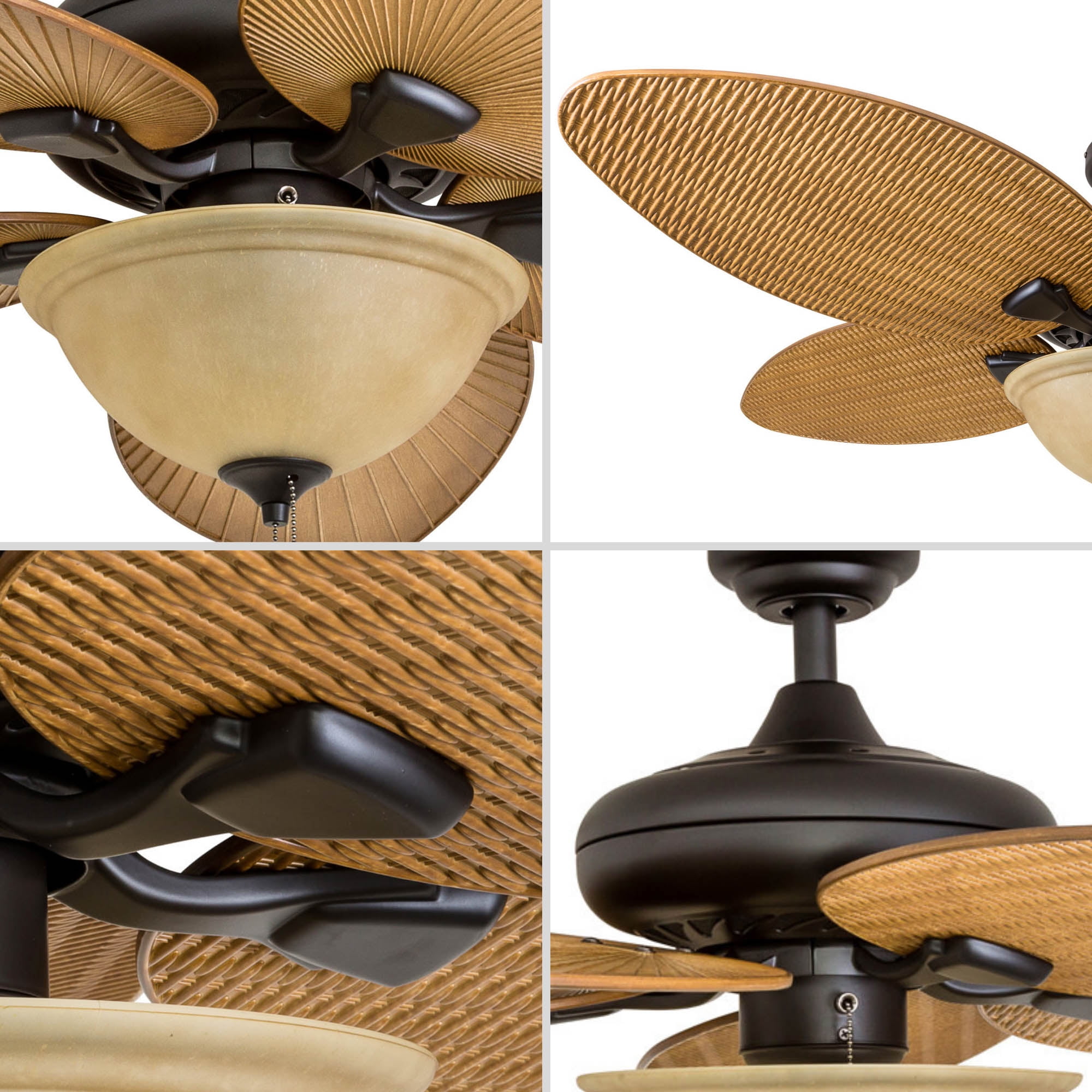 Honeywell Palm Valley 52" Bronze Outdoor Ceiling Fan with Lights