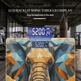 thumbnail image 3 of High Precision Body Weight Scale Smart Bathroom Scales with Large LCD Display(400lbs),Decorative for Bedroom-Majestic Elephant With Large Trunked Ears And Long Tusks, 3 of 4