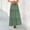 Green, variant on Womens High Waist Wrap Skirt Summer Trendy Reffle Hem Drape Skirts Casual Loose Solid Color Elastic Waist Skirt
