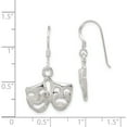 thumbnail image 4 of Sterling Silver Comedy/Tragedy Earrings (26 X 17) Made In United States qe23, 4 of 5