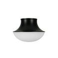 thumbnail image 2 of Kenroy Home Chelsea 7'' Flush Mount Ceiling Light Fixture with White Glass Bowl Shade for Entryway, Hallway, Closet, or Bedroom, Black, 2 of 8