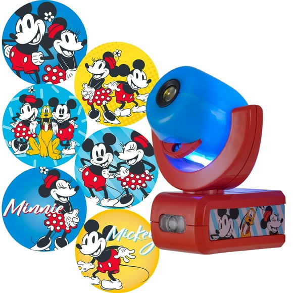 Projectables Disney Mickey and Minnie Mouse LED Kids Night Light, Projector, Plug-in, Dusk-to-Dawn Sensor, For Kids, Boys, Girls, Toy Room, Playroom, Bedroom, 67164