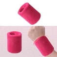 thumbnail image 2 of RotHome 1 Pack Pink Wrist Bands for Sweat Cotton Sports Wristband for Men Women Moisture Wicking Sweat Bands for Gym Workout Running Tennis Basketball Accessories, 2 of 6
