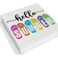 thumbnail image 4 of Zomyto 5"x5" Colorful Flip Flop Wood Box Sign Desk Decor Hello Summer Wood Block Sign Decor for Home Beach Party Shelf Wall, 4 of 7