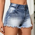 thumbnail image 6 of Cathalem Summer Casual Denim Shorts for Women Womens Jean Shorts Denim Shorts Casual Summer Beach Shorts(Navy,XL), 6 of 7