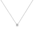 thumbnail image 2 of 10K White Gold 1/10 Cttw Miracle Set Round-Cut Diamond Solitaire 18" Pendant Necklace (H-I Color, SI2-I1 Clarity) - Choice of Shapes, 2 of 6