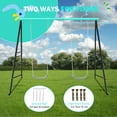 thumbnail image 5 of Tcbosik Swing Frame for Adults, A Frame Heavy Duty Metal Swing Stand with Ground Stakes for Outdoor, Backyard, Playground, Patio, Garden, Deck, Green (Stand Only), 5 of 6