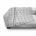 thumbnail image 3 of Anchor Soft Flannel Fleece Blanket, Vintage Monochrome Anchor Silhouettes with Hearts Nautical Tattoo Arrangement, Cozy Plush for Indoor and Outdoor Use, 50" x 60", Black and White, by Ambesonne, 3 of 6