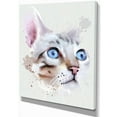 thumbnail image 2 of Chat aux Yeux Bleus Aquarelle - Impression sur Toile Animal, 2 of 4