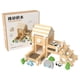 thumbnail image 3 of Rompecabezas infantil de madera para la primera infancia: construcción de casas con bloques de madera. Juego de construcción con piezas de madera., 3 of 9